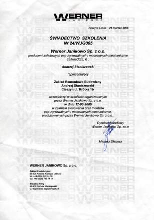 WERNER Janikowo - Montaż pap zgrzewalnych i mocowanych mechanicznie